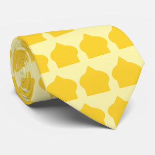 Gele Marokkaanse Patroon Ontwerp Stropdas