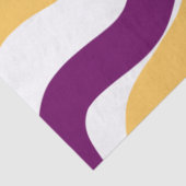 Gele marron roodgolvende lijnen golvend patroonont tissuepapier (Detail)