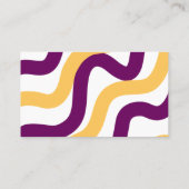 Gele marron roodgolvende lijnen golvend patroonont visitekaartje (Achterkant)