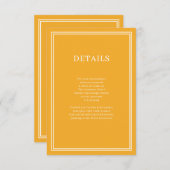 Gele Matig Minimalisme omhullingskaart Informatiekaartje (Voorkant / Achterkant)