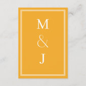 Gele Matig Minimalisme omhullingskaart Informatiekaartje (Achterkant)