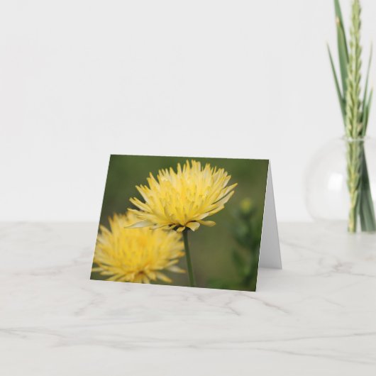 Gele mazen notitiekaartje (Voorkant)