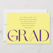 Gele MBA donkere overlay | Moderne foto-eenheid Aankondiging (Achterkant)