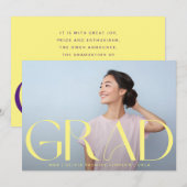 Gele MBA donkere overlay | Moderne foto-eenheid Aankondiging (Voorkant / Achterkant)