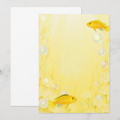 Gele Mbuna Cichlids Aquarium Visuitnodigingen Kaart (Voorkant / Achterkant)