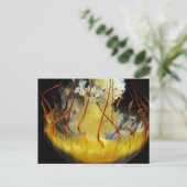 Gele Medusa Jellyfish Briefkaart (Staand voorkant)