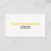 Gele meettapebewerker visitekaartje (Achterkant)