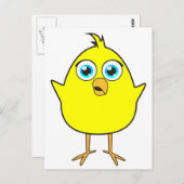 Gele meid briefkaart (Voorkant / Achterkant)