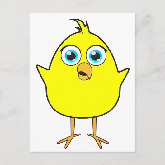 Gele meid briefkaart (Voorkant)