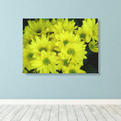 gele melkbloemen canvas afdruk (Insitu (Houten vloer))