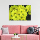 gele melkbloemen canvas afdruk (Insitu (Woonkamer))