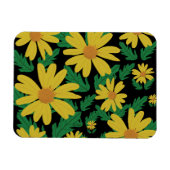 Gele melkbloemen met groene bladeren magnet magneet (Horizontaal)