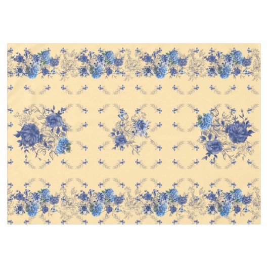 Gele Mellow Butterfly Flower Medow Tafelkleed (Voorkant (Horizontaal))