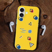 Gele Memphis Monogram Hoesje-Mate iPhone Case