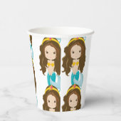 Gele mermaidapier papieren bekers (Rechts)