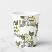 Gele mermaidapier papieren bekers (Voorkant)