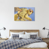 Gele mestvlieg canvas afdruk (Insitu (Slaapkamer))
