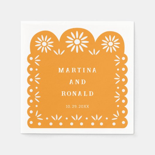 GELE MEXICAAN PAPEL PICADO SERVET (Voorkant)