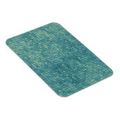 Gele micro-Stippen op Grunge Blue Magneet (Rechterzijde)