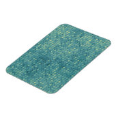 Gele micro-Stippen op Grunge Blue Magneet (Linkerzijde)