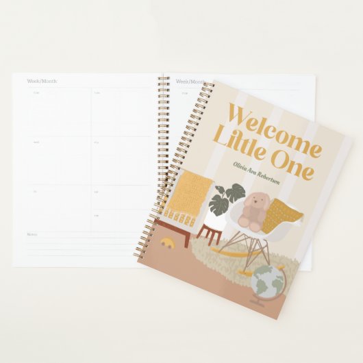 Gele Mid-Century Modern Nursery Planner (Display)