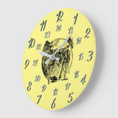 Gele  militaire tijdklok grote klok (Hoek)