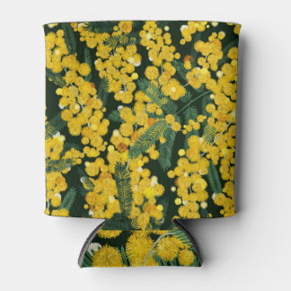 Gele Mimosa bloemen botanisch patroon Blikjeskoeler