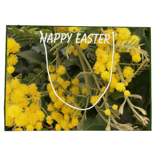 Gele mimosa Grote Pasen Groot Cadeauzakje (Achterkant)