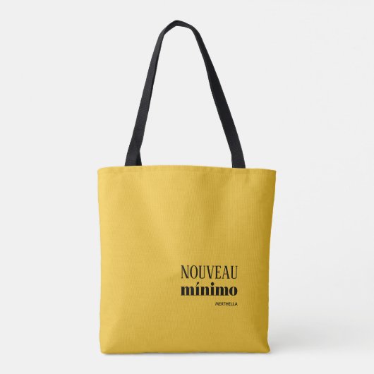 Gele minimale NOUVEAU MINIMO Tote Bag (Achterkant)