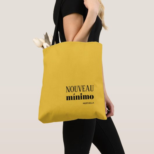 Gele minimale NOUVEAU MINIMO Tote Bag (Dichtbij)