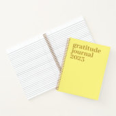 Gele minimalistische Gratitude Journal Notitieboek (Binnen)