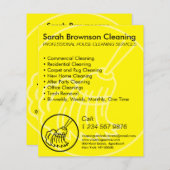 Gele minimalistische schoonmaak huis Keeper Flyer (Voorkant / Achterkant)