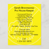 Gele minimalistische schoonmaak huis Keeper Flyer (Achterkant)