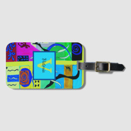 Gele Mode Abstracte inspiratie uit Matisse Bagagelabel