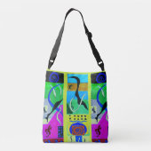 Gele Mode Abstracte inspiratie uit Matisse Crossbody Tas (Achterkant)