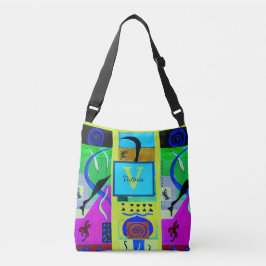 Gele Mode Abstracte inspiratie uit Matisse Crossbody Tas
