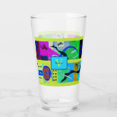 Gele Mode Abstracte inspiratie uit Matisse Glas (Achterkant)