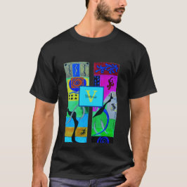 Gele Mode Abstracte inspiratie uit Matisse T-shirt