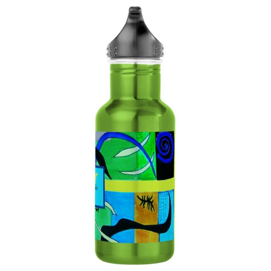 Gele Mode Abstracte inspiratie uit Matisse Waterfles (Rechts)