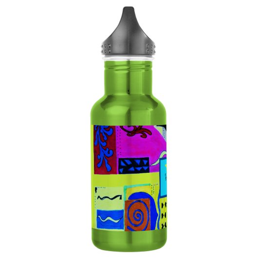 Gele Mode Abstracte inspiratie uit Matisse Waterfles (Links)