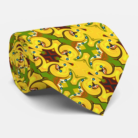 Gele mode voor mannen stropdas (Opgerold)