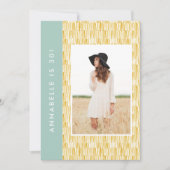 Gele moderne abstracte verjaardag kaart (Voorkant)