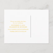 Gele Moderne Besnoeiing uit sparen het Briefkaart (Achterkant)