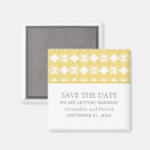 Gele Moderne Deco sparen de Magnet van de Datum (Voorkant / Achterkant)