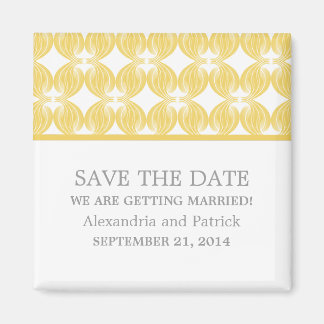 Gele Moderne Deco sparen de Magnet van de Datum