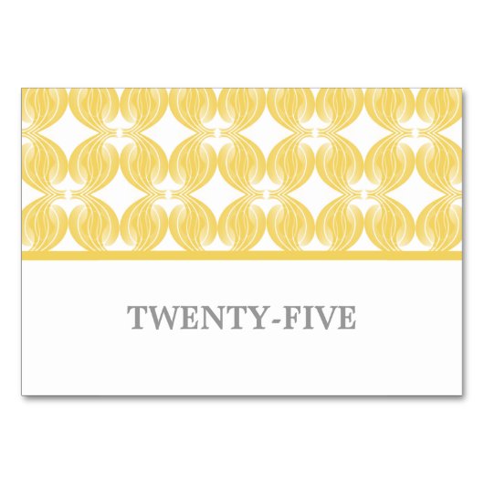 Gele moderne deco-tabel Kaart (Voorkant)