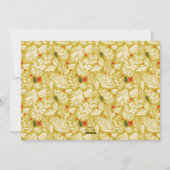 Gele moderne feestelijke botanische feestdag feestdagenkaart (Achterkant)