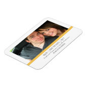 Gele Moderne Foto sparen de Magnet van de Datum Magneet (Linkerzijde)