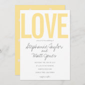 Gele moderne Liefde, vet Kaart (Voorkant / Achterkant)