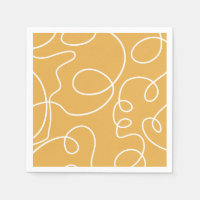 Gele Moderne Minimale Lijn Borstelstreken